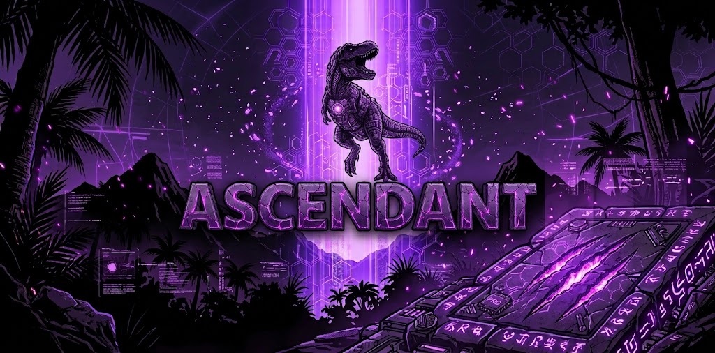 Ascendant tier - T-rex ascending in a tek beam