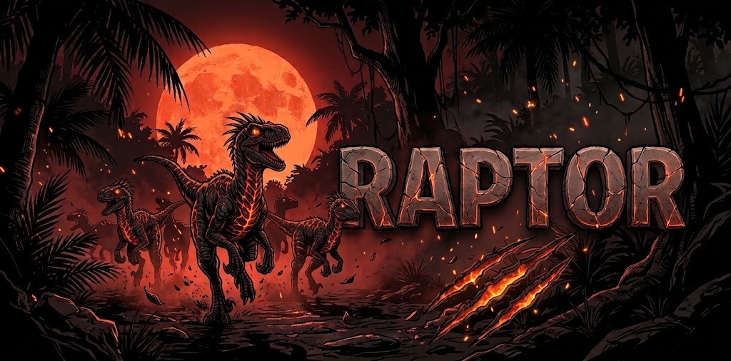 Raptor tier - raptors under a blood moon